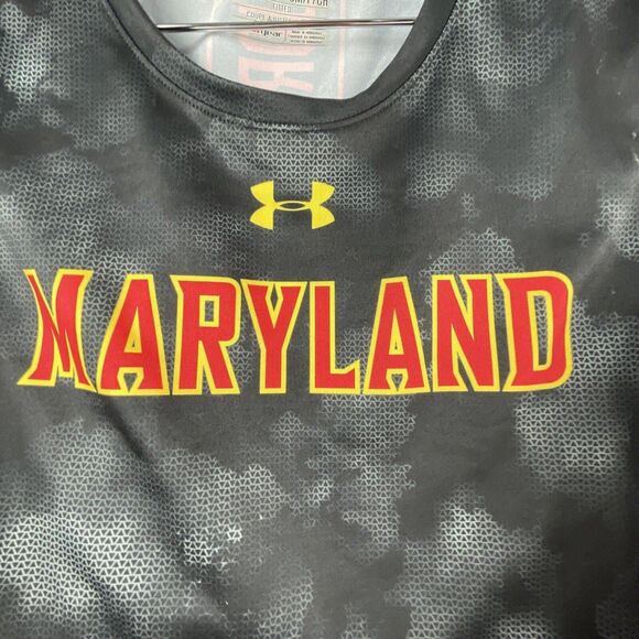 Under Armour Maryland Terrapins Women's Small Jorgensen Short Sleeve Black Red - Picture 5 of 6